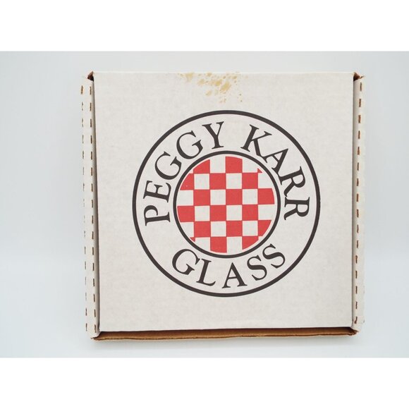 Peggy Karr Fused Art Glass 8" Hummingbird Plate with Box - Picture 5 of 12